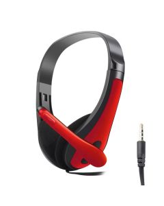 Micro Casque Filaire Avec 2 Jack - Rouge