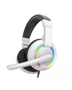 Micro Casque Gamer Blanc Filaire BARACUDA HYDRA