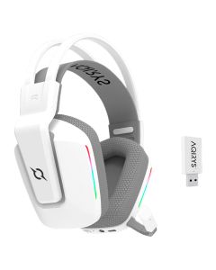 Micro Casque Gamer Sans Fil AQIRYS ALYA Stéréo 3D V2 - Blanc