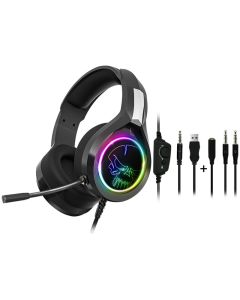 Micro Casque Gamer Filaire SPIRIT OF GAMER Pro H8 LED RGB - Noir