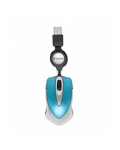 Mini Souris Filaire Optique VERBATIM 049022 USB - Bleu