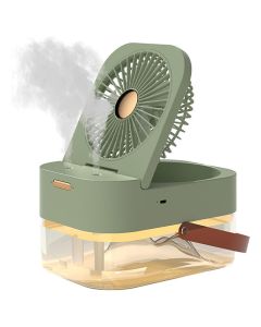 Mini Ventilateur LED "Lune" - Silencieux - Portable - Bleu