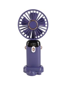 Mini Ventilateur Portatif Rechargeable LED - Violet