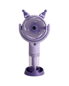 Mini Ventilateur Rechargeable Avec Vaporisateur - Violet