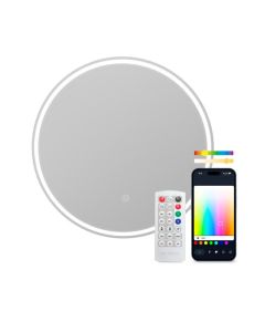 Miroir intelligent KSIX Oasis, antibuée Ø70 cm,haut-parleur intégré