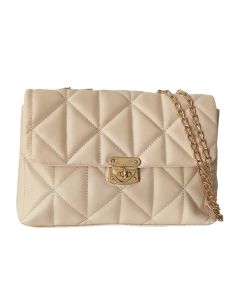 Sac Bandoulière MODALINE MISHKA avec Chaine - Beige Nude & Gold