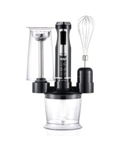 Mixeur Plongeant RAF R-3010 4-en-1 – 1600W – Puissant & Noir