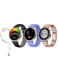 Montre Connectée HAINO TEKO RW-43 + Bracelet + 3 Ceintures - Gold