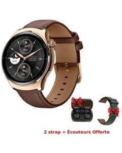 Montre intelligente MIBRO Lite 3 Pro Plus Leather Strap Marron - Rose Gold