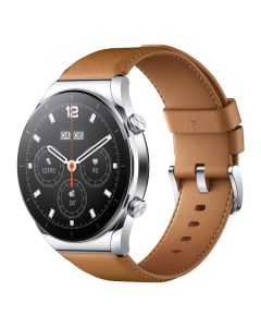 Montre Connectée XIAOMI MI Watch S1 - Silver Avec Ceinture Marron 