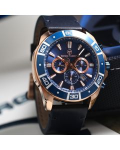 Montre Homme SERGIO TACCHINI ST-1-10025-4 - Noir, Rose Gold & Bleu