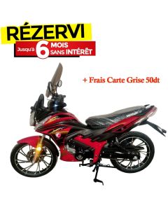 Moto UNISCOOT MIRAGE 125CC - Rouge