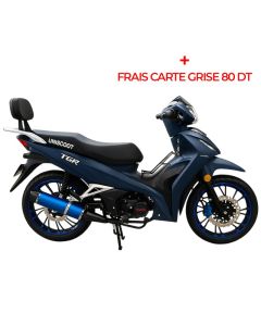 Moto UNISCOOT TIGER 125 CC 4 temps 140 km/h - Bleu