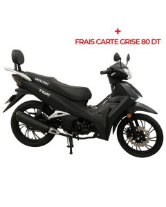 Moto UNISCOOT TIGER 125CC 4 Vitesses - Noir Matt(TIGER-2-NOIR)
