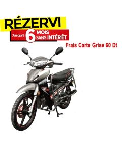 Moto ZIMOTA Partner 109cc - Gris & Orange(PARTNER-GRIS-OR)