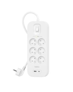 Multiprises BELKIN 6 prises avec ports USB-C USB-A 