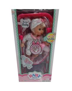 Poupée Avec Poussette Pour Fille - Rose
