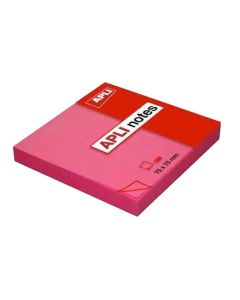 Notes Autocollantes APLI 100 Feuilles 75x75mm - Rose brillant