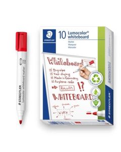 Pack de 10 Marqueurs STAEDTLER Lumocolor Pour Tableau Blanc - Rouge