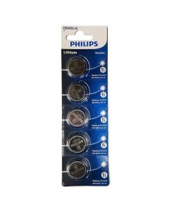Piles Bouton Lithium Philips CR2016 – Pack de 5 – 3V – Fiables
