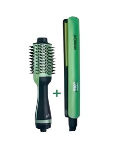 Pack Brosse Soufflante & Lisseur SONAR SN-001 - Vert