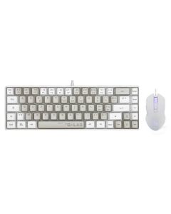 Pack Clavier et Souris Gris et Blanc G-Lab Combo HYDROGEN 2 en 1