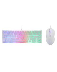 Combo Clavier et Souris Gamer G-Lab HYDROGEN RGB Blanc