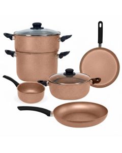 Pack Cook'Art 5 Pièces Granite Anti-adhésif Biege