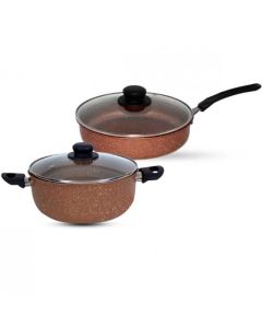 Pack COOK'ART De 4 Pièces Faitout + Sauteuse - Bronze