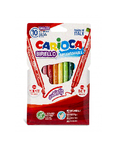 Pack de 10 Feutres CARIOCA Birello Double pointe 