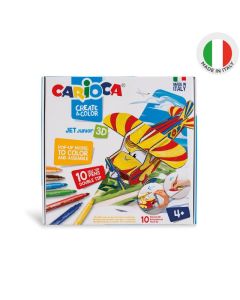 Pack de 10 Feutres CARIOCA Create&Color POP-UP JET JUNIOR 3D