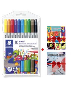 Pack de 10 feutres de coloriage STAEDTLER à double extrémité 320