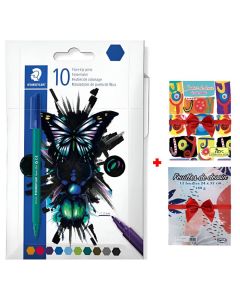 Pack de 10 Feutres de couleurs STAEDTLER à Pointe fibre