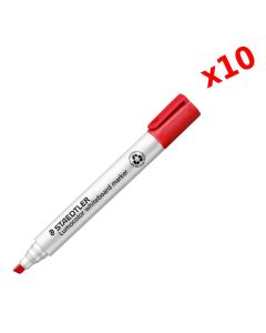 Pack de 10 Marqueurs STAEDTLER Lumocolor Pour tableau - Rouge