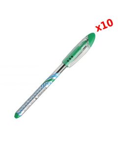 Pack 10 Stylos à Bille SCHNEIDER Slider 1 mm Vert