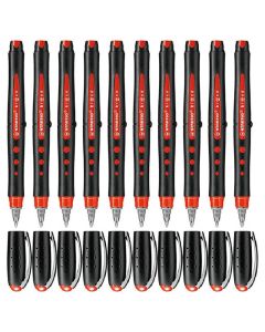 Pack de 10 Stylos Roller STABILO bl@ck Fine 0.5 mm - Rouge