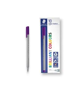 Pack de 10 Stylos STAEDTLER Triplus fin-liner - Violet