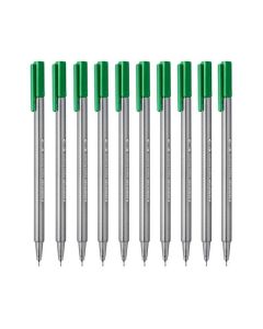 Pack de 10 Stylos STAEDTLER Triplus Fineliner 0.3 mm - Vert