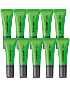 Pack de 10 Surligneurs anti-dessèchement STABILO Neon 5 mm - Vert