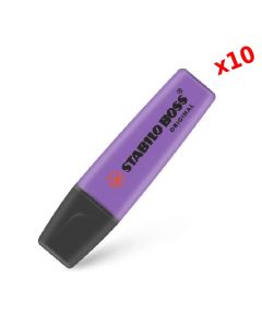 Pack de 10 Surligneurs STABILO BOSS Original - Lavende