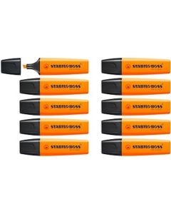 Pack de 10 Surligneurs STABILO Boss Original - Orange
