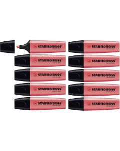 Pack de 10 Surligneurs STABILO BOSS Original - Rouge