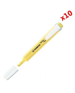 Pack de 10 Surligneurs STABILO Swing Cool Pastel - Jaune
