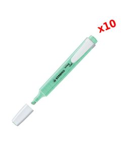 Pack de 10 Surligneurs STABILO Swing Cool Pastel - Menthe