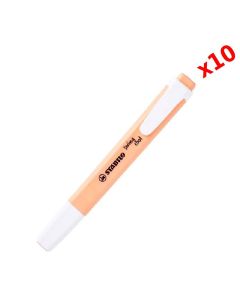 Pack de 10 Surligneurs STABILO Swing Cool Pastel - Pêche Crémeuse