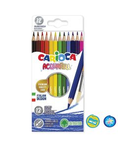 Pack de 12 Crayons Aquarelle CARIOCA - Couleurs Assorties