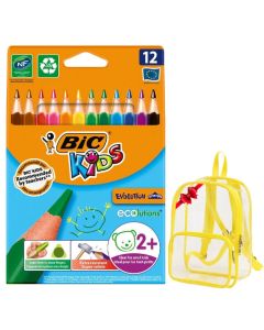 Pack de 12 Crayons Couleurs BIC Kids Evolution Triangle ECOlutions