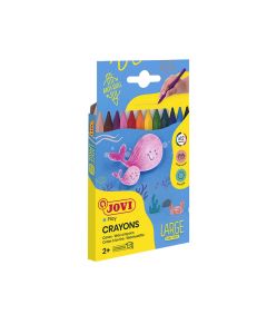 Pack de 12 crayons de cire JOVI HEXAGONALES 