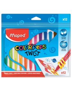 Pack de 12 Crayons De Cire MAPED Color’Peps Twist