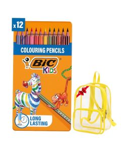 Pack de 12 Crayons De Coloriage BIC Evolution Stripes 